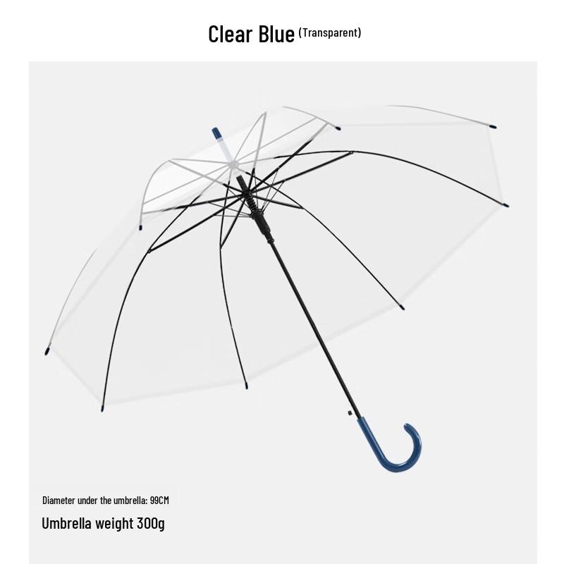 Nanqiao Frosted Transparent Manual Stick Umbrella