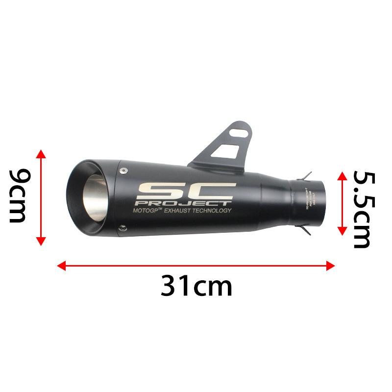 

Мотоциклетная модифицированная выхлопная труба Z900 Ninja 400 Cb650R R3 модифицированная выхлопная труба Sc, второй слой 51 мм чёрный