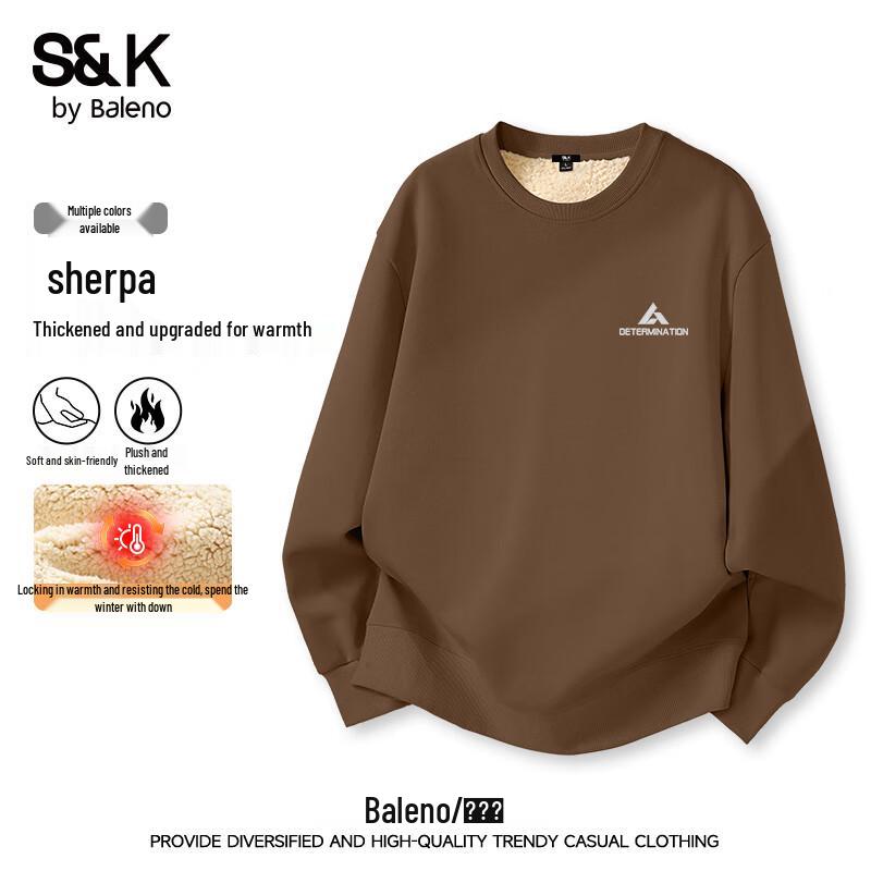 Baleno Men s S&K Series Fleece-Lined Crewneck Sweatshirt XL