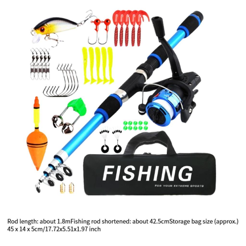 Children's Fishing Kit with Telescopic Rod and Reel for Outdoor Adventures