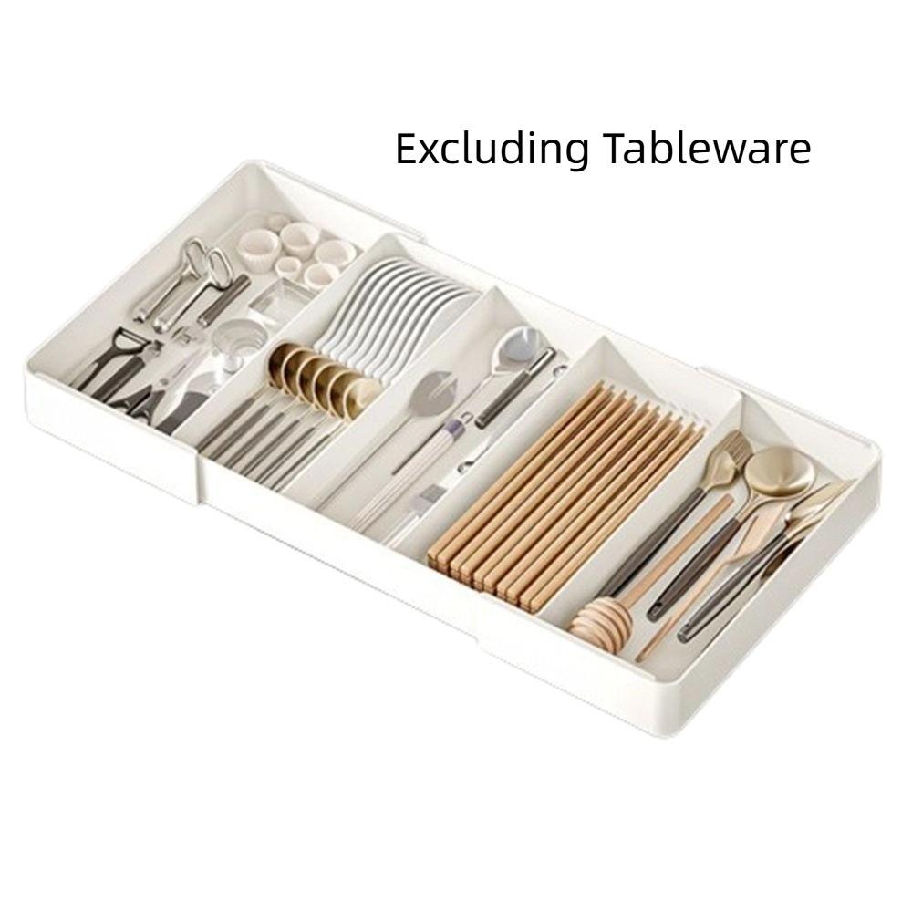 

Масштабируемый органайзер для кухонного ящика Подвижная перегородка Расширяемый лоток для столовых приборов Палочки для еды Scalable 5Grids