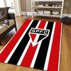 Sao Paulo FC2 Flannel Pattern Square Carpet,Area Rug,Carpet Rug for Living Room Bedroom Sofa Playroom Decor,Non-slip Floor Mat