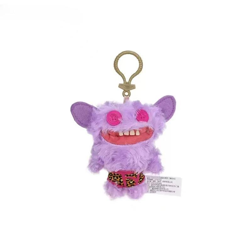 Portachiavi Peluche Fuggler Cartone Animato Mostro Denti Divertenti Bambola Ripiena Coniglio Ciondolo per Borsa Regali