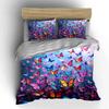 Colorful Butterflies In Flight Bedding Set For Kids Luxury Gift 3Pcs Digital Print Comforter Set Soft Comfortable Breathable