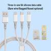 Three-in-One Fast Charging Cable 2.4A for Apple & Huawei, One-to-Three Type-C 6A