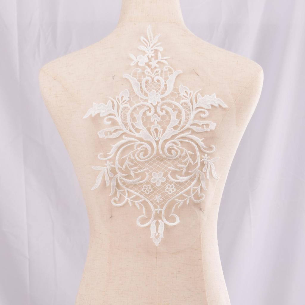 1 Pc Black White Exquisite Lace Embroidered Cloth Patch Clothing Sewing Decorative Craft