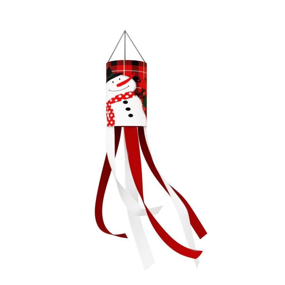 

Scratch-proof Christmas Theme Windsock Flag Delicate Print Windsock Flag New Year Style 1