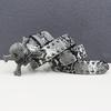 Unisex Y2K Rhinestone Skull Punk Belt with Rivet and Python Skin Design