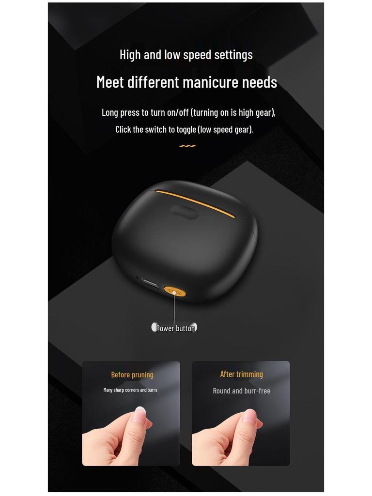 Automatic Rechargeable Nail Clipper and File for Children and Elderly