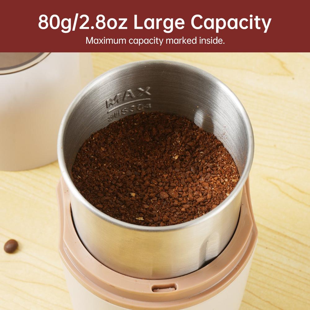 Winning Star Elektrisk kaffebønnekvern for hjemmebruk med stor kapasitet og rustfritt stålfôr