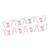 50Pcs Pink Butterflies Paperclip Cartoon Color Plating Innovative Cute Paperclips for Office Home