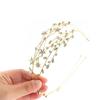 Hair Hoop Women Non-slip Rhinestone Crystal Hairbands Braided Tool Star Headband Hollow Leaves