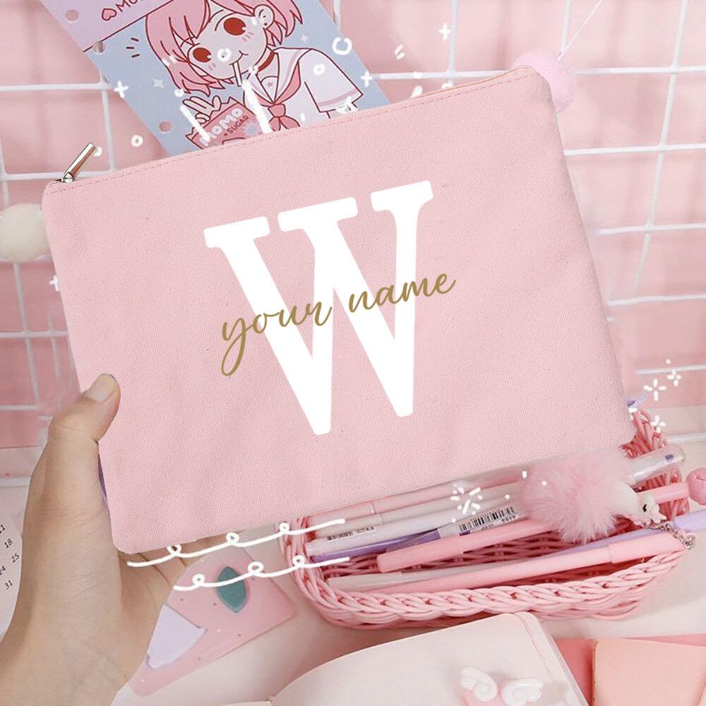Personalized Custom Name Bridesmaid Cosmetic Bags Girls Neceser Makeup Bag Travel Toiletry Pouch Wedding Birthday Gifts for Her