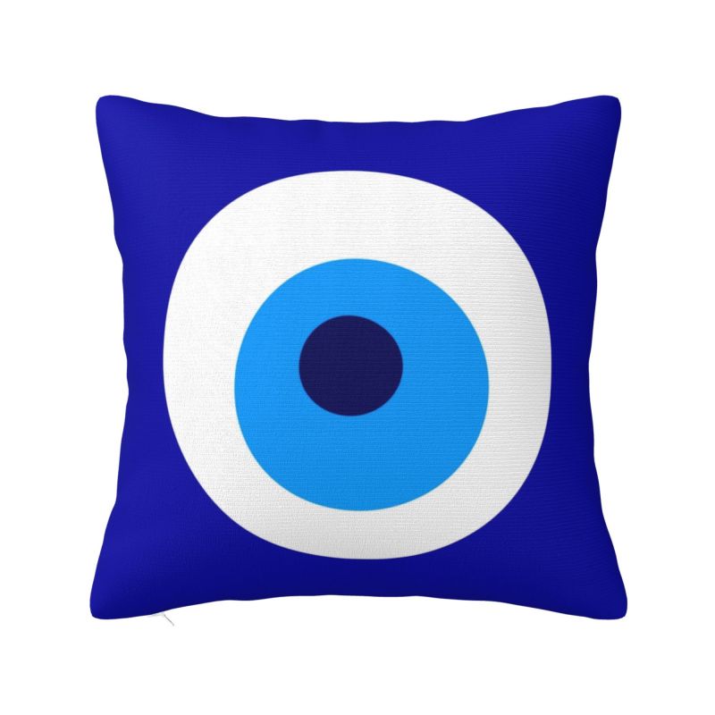 Custom Mediterranean Evil Eye Luxury Pillow Cover Home Decorative Turkish Amulet Culture Cushions for Sofa