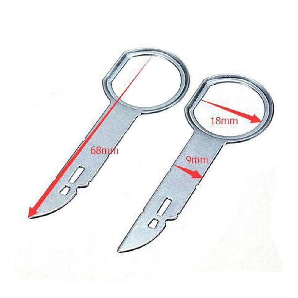 Car Extraction Kit Metal Car Radio Removal Tool Radio Release Tool Release Keys Universal Practical To Use Audio