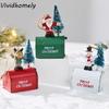Iron Christmas Airplane Pendant Santa Flying Plane Hot Air Balloon Pilot Santa Ornaments Durable Hanging Rope
