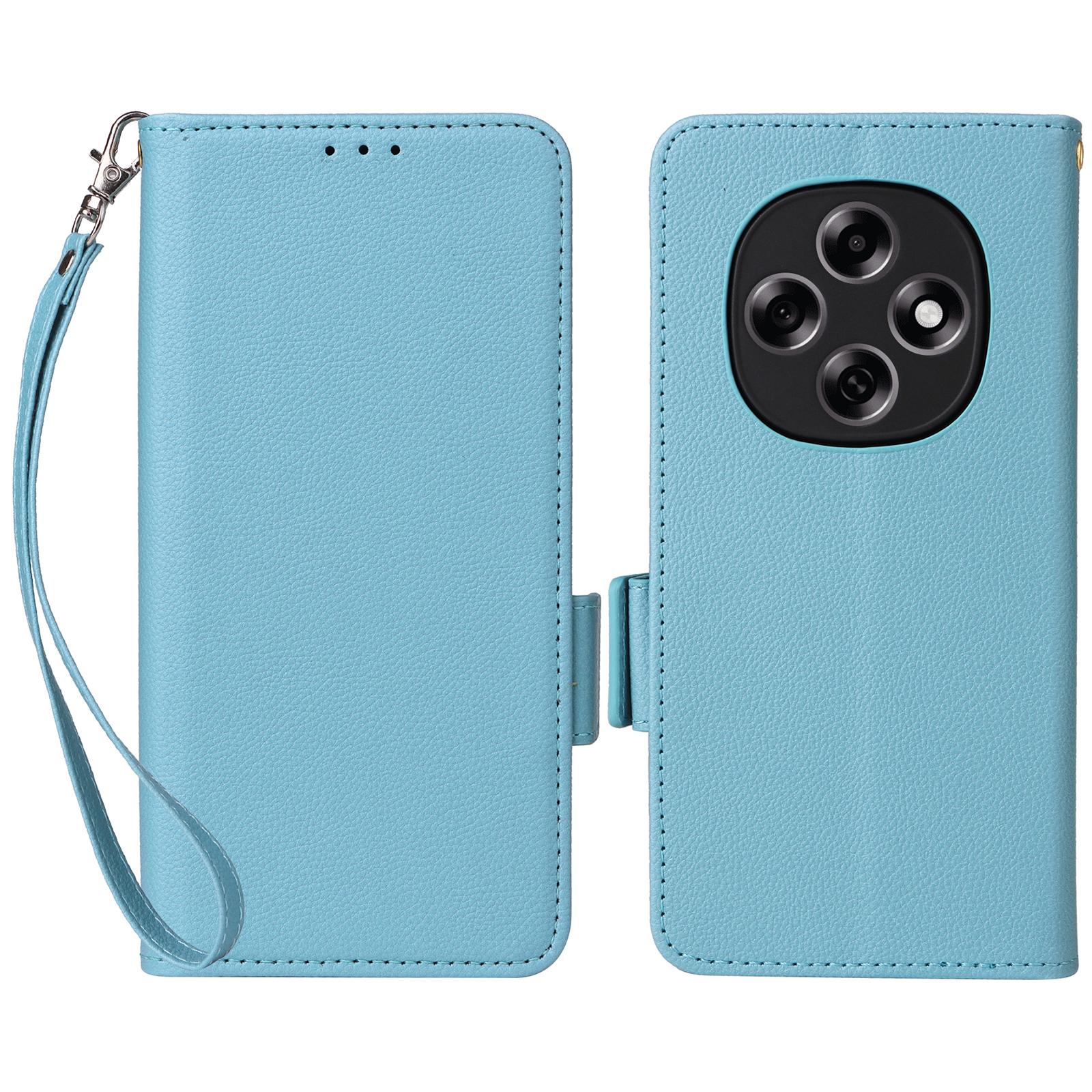 

For Oppo F31 Pro 5G/A6 Pro 5G (China) Case Litchi Texture Wallet Leather Phone Cover with Wrist Strap