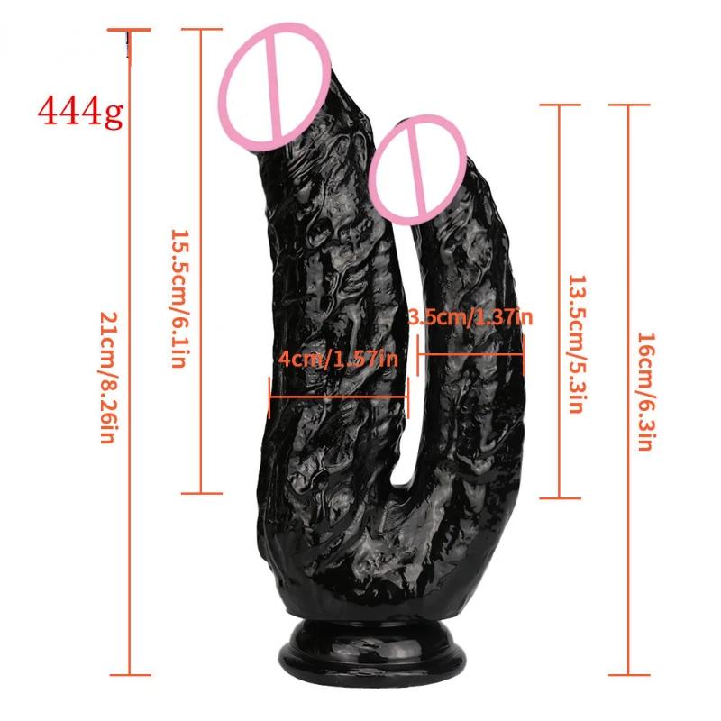 Lesbian Double Dildos Suction Cup Realistic Dildo Penis Big Butt Plug Vagina Anal Adult Sex Toys For Woman Sexshop Couple