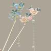 Hair Clasp Sticks with Flower Pendant Stable Grips Bridal Hair Jewelry Accessories for Women Girls and Hairdressing Salon
