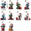 Acrylic Dog Christmas Ornament Handmade Christmas Decoration Dog Christmas Tree Pendant  Office