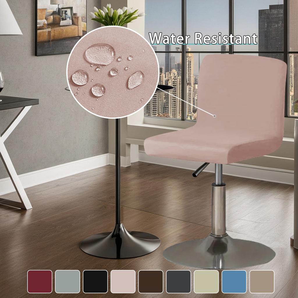 Elastic waterproof milk silk high foot low back chair cover bar swivel chair cover