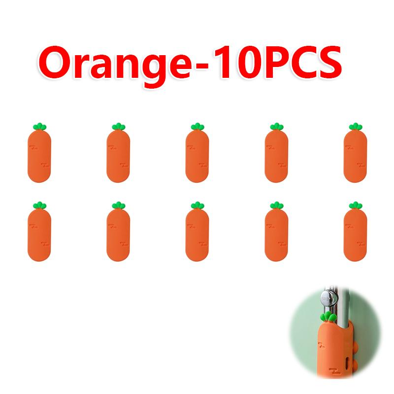 Universal Suction Shower Head Holder Wall Mount Adjustable Sticky Carrot Design Bathroom Storage Rack No Drill