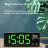 Electronic Clock Voice Control Digital Alarm Clock Temperature Desktop Table Clock Night Mode 12/24H LED Clock Watch Desk
