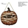Decorative Hanging Party Sign Halloween Mummy Pumpkin Sign, Retro Wooden Pendant with Poplar Wood Holiday Plaque Hemp Rope for Front Door Wall