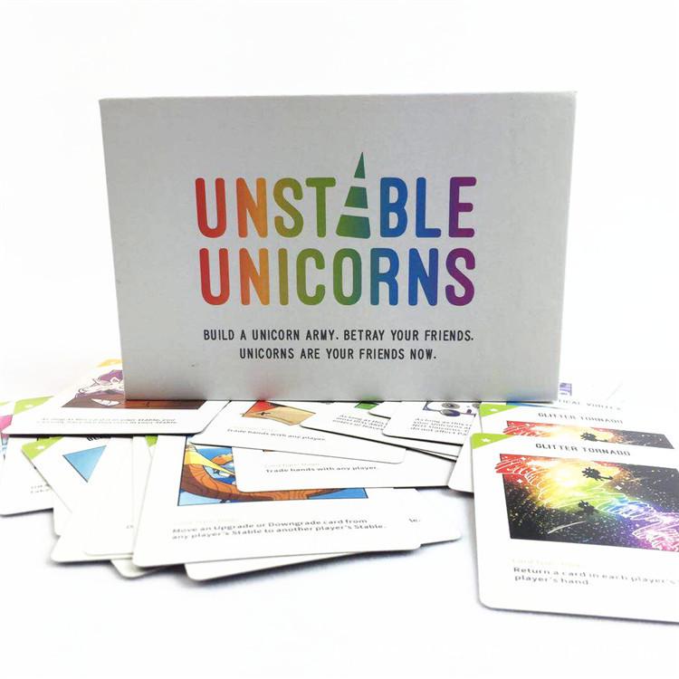 Jogo de Tabuleiro Unicórnios Instáveis - Jogo de Cartas em Família para Reuniões