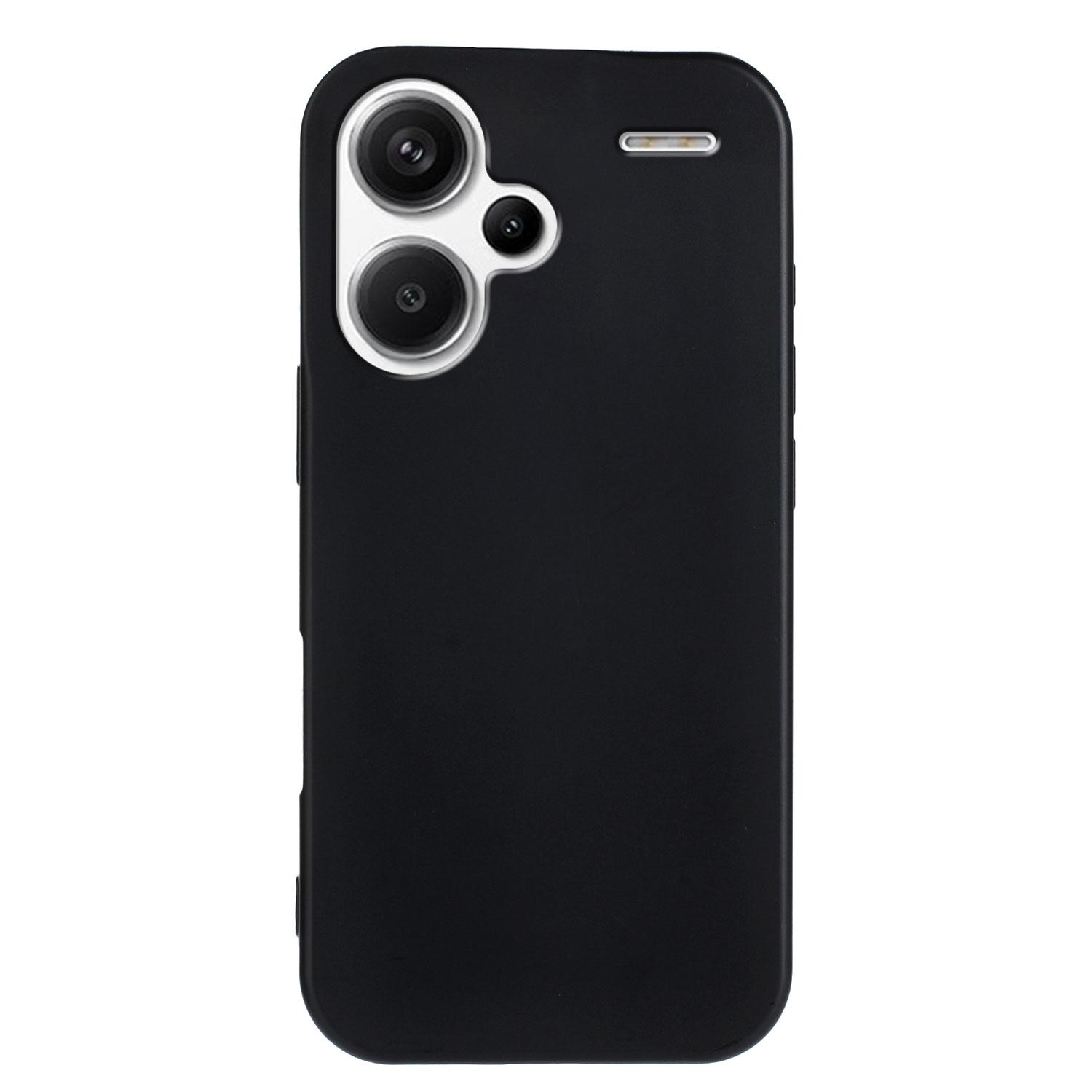 

For Xiaomi Redmi Note 13 Pro+ 5G TPU Case Soft Matte Anti-fingerprint Phone Back Cover Black