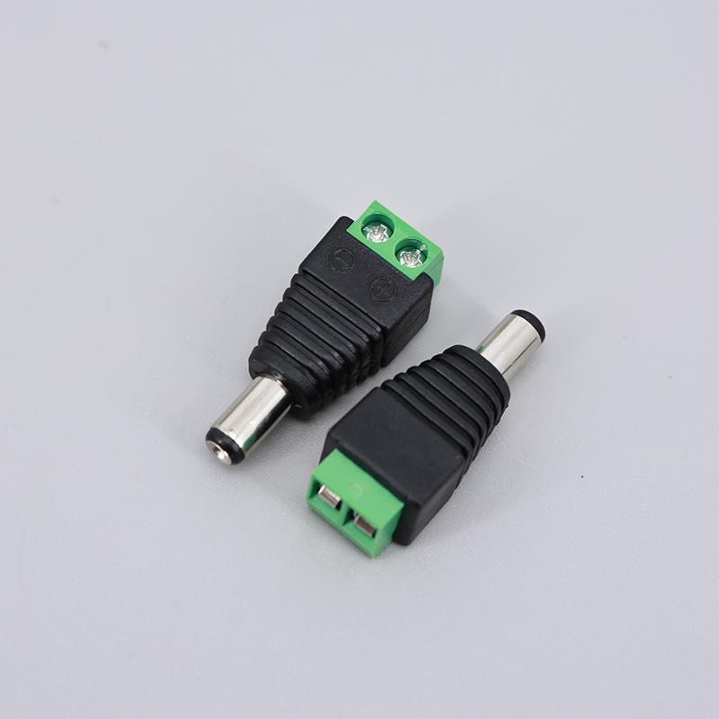 50pcs DC Male 5.5x2.1mm Power Plug Adapter Jack Terminal 5.5mm 2.1mm Connector Male for Led Strip CCTV Cameras Socket