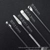 Stainless Steel Textured Ear Picking Tool Set: Scoop, Hollow Pick for Ear Cleaning.