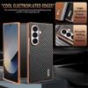 AZNS For Samsung Galaxy Z Fold7 5G Case Electroplating Carbon Fiber Texture PU+PC Phone Cover