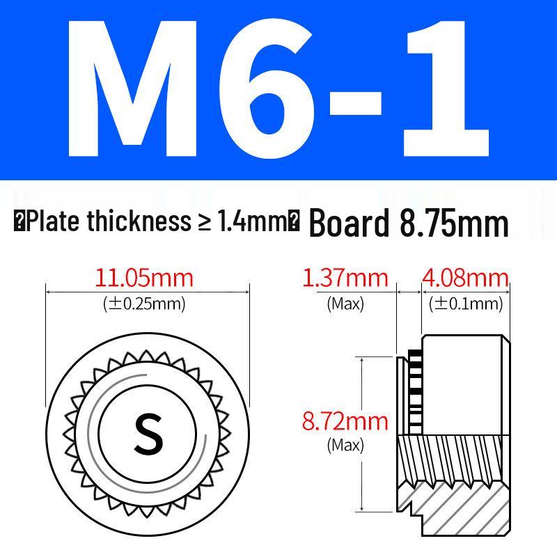 Galvanized Sheet Metal Rivet Nut S-M2-M12