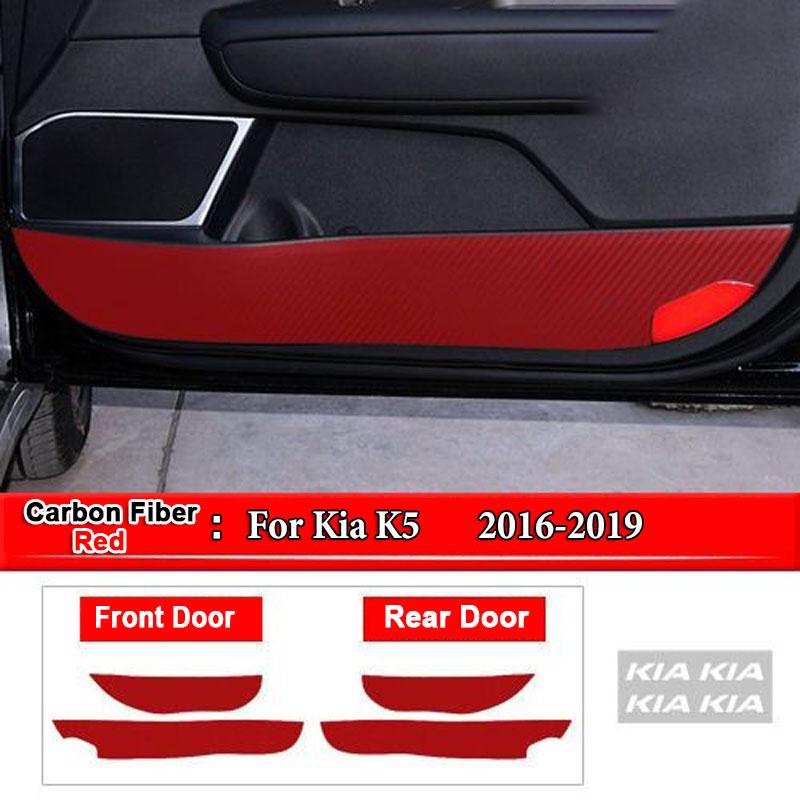 For Kia Sportage K2 K3 K4 KX3 K5 KX5 KX7 Car Inner Door Anti Kick Pad Carbon Fiber Patterned Pad Stickers Protective Accessories