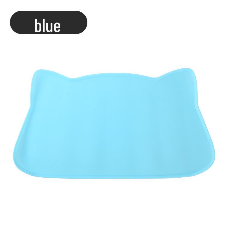 

Silicone Non-slip Waterproof Pet Dining Mat for Cats and Dogs 25cm x 44cm синий