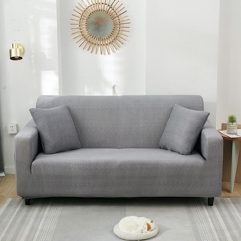 Solid Color Textured Sofa Cover, Full Cover, Elastic Sofa Cover, Vip Four Seasons Universal Combination, Vip Sofa Cushion