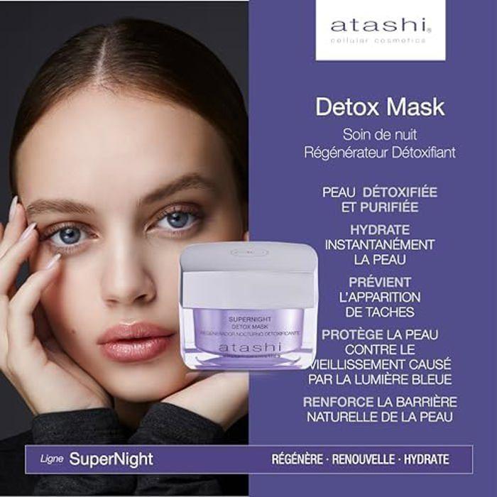Masque Détox - ATASHI - Supernight - Purifie Et Hydrate - Vegan - 50ml