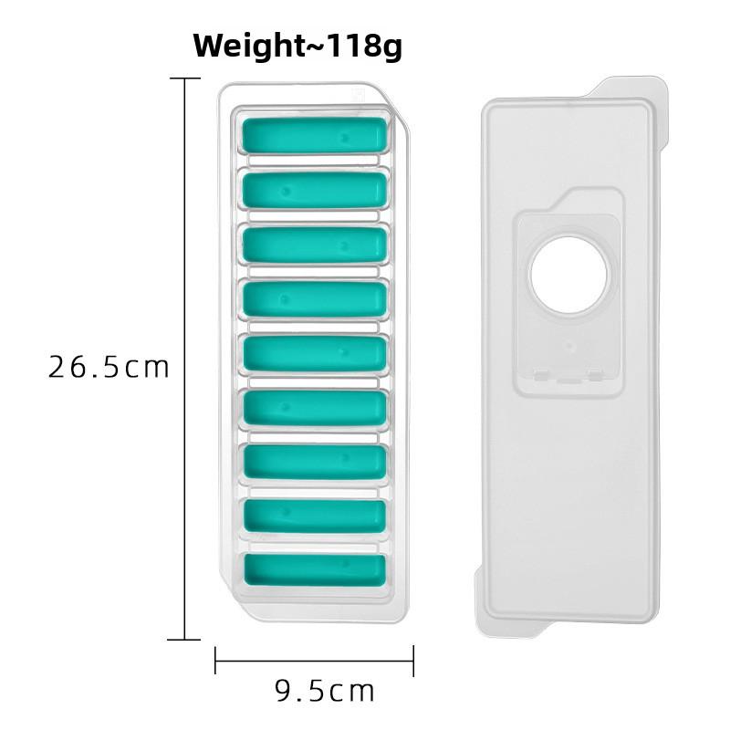 Ice-making Box, Long Rectangular Cylindrical Ice Container, Jelly Ice Mold, Plastic Easy-to-release Mold, Ice Cube Mold Set
