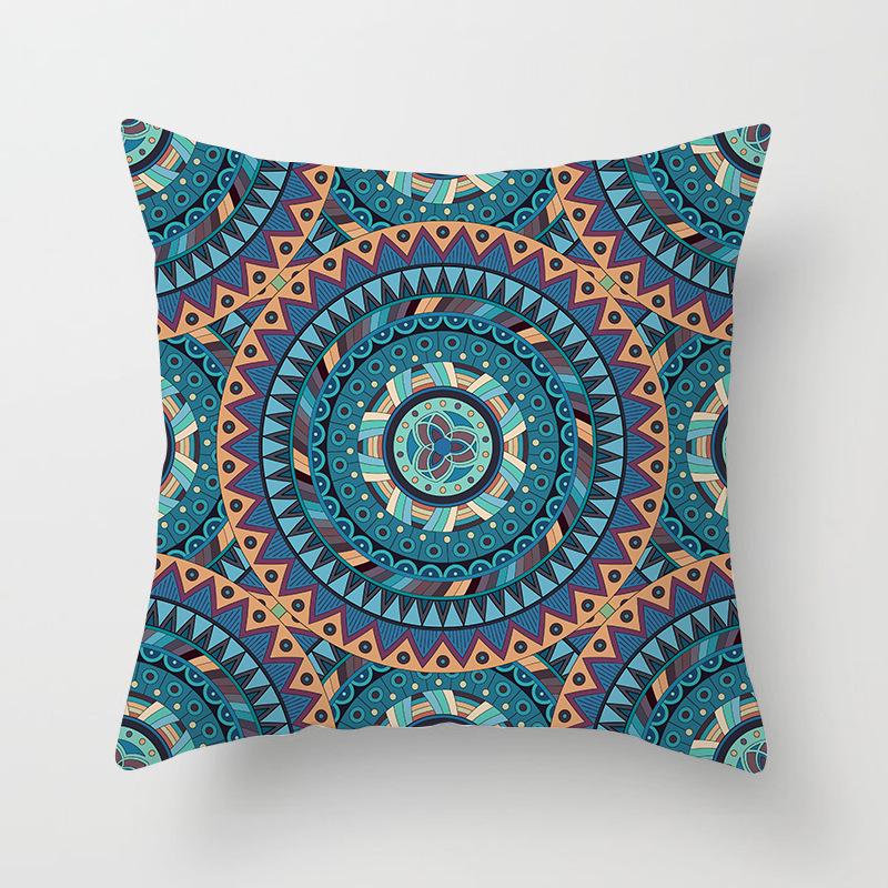 New Mandala Geometric Blue Cushion Covers Hot Boho Decorative Polyester Pillowcase Modern Fashion Art Couch Throw Pillows Cover