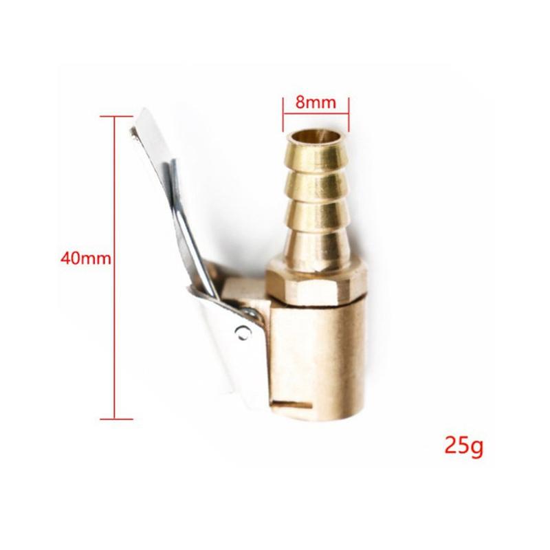 Car Inflatable Connector Practical Car Tire Inflator Valve Accessories Air Pump Clip Pure Metal Nozzle Quick Adapter Connector