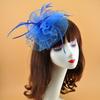 1Pc Fascinator Hat Feather Pearl Beaded Decor Girl Hair Clips Hair Accessories Headwear Flower Women's