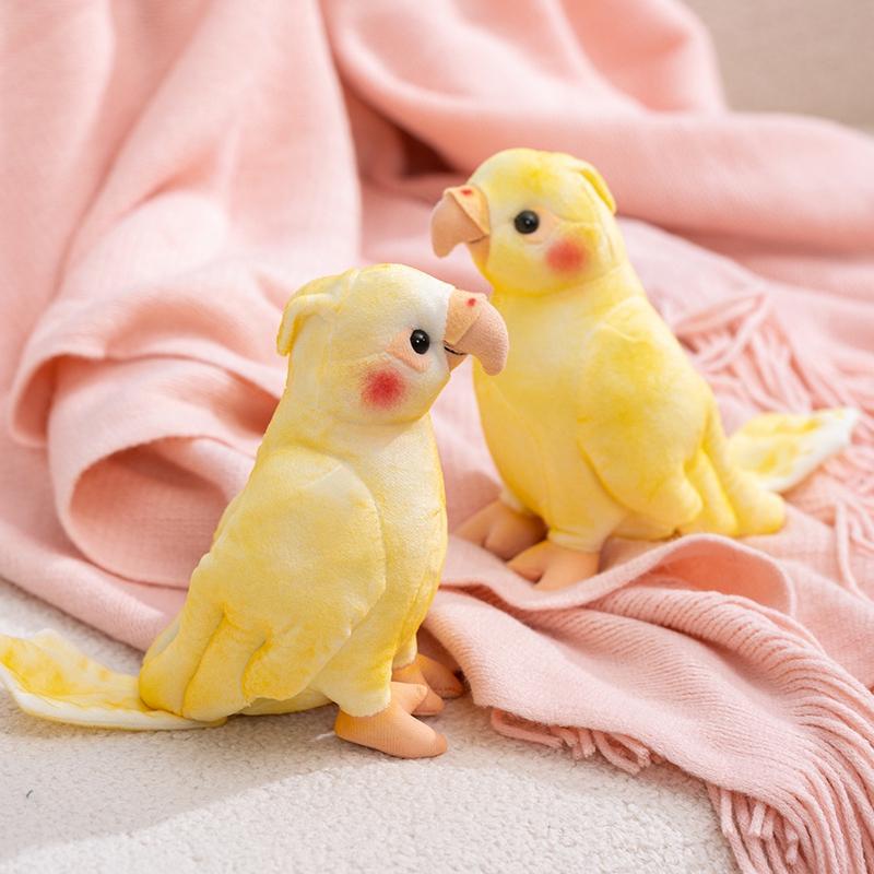 17CM Gelber Papagei Plüschtiere Weich Gefüllt Cartoon Vogel Puppe Niedliche Desktop Haustiere Lustiges Geschenk