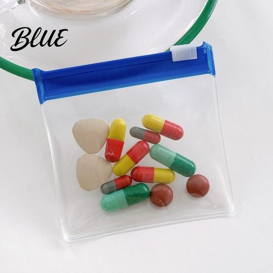 Small Zipper Storage Bag Slide Lock Medicine Bags Compact Travel Pill Pouch Set Accessory Reusable EVA Waterproof Bag for Items Organization