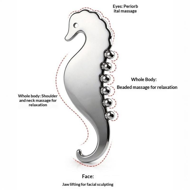 Manual Head Massager Scalp Comb Protable Stainless Steel Gua Sha Face Tool Trigger Point Massager For Foot Hand Back