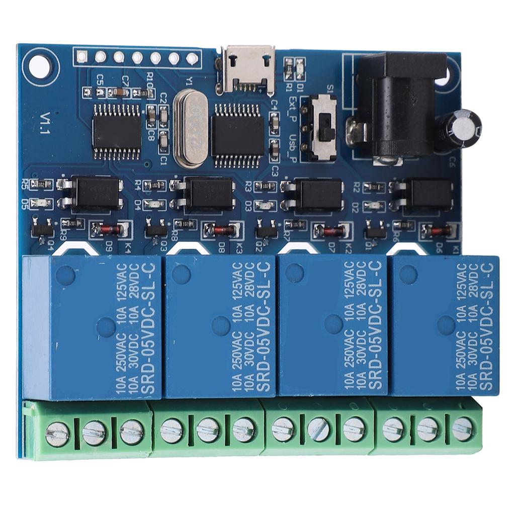 DC5V 4 Channel Relay Module USB Computer Control Relay Switch High Performance Chip LCUS-4