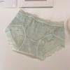 Ice Gauze Girls' Underwear with No Trace Breathable Waist Briefs Wrapped Buttocks Pure Cotton Crotch Lace Women's Triangle Panties