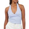 Womens/Ladies Halter Neck Sleeveless Crop Top