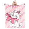 Aristogatos Marie Gato Mantas Tejidas Rosa Lana Manta de Tiro Verano Aire Acondicionado Portátil Suave Cálido Colcha