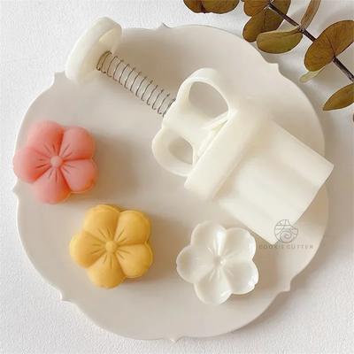 Peach Blossom Cherry Blossom Moon Cake Mold Mung Bean Pastry Model Printing Tool 20/50g Mooncake Ice Skin Dessert Embossing Mold